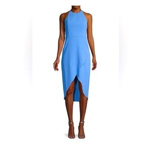 ALICE AND OLIVIA Kristy halter high low dress blue size 6 NWT!